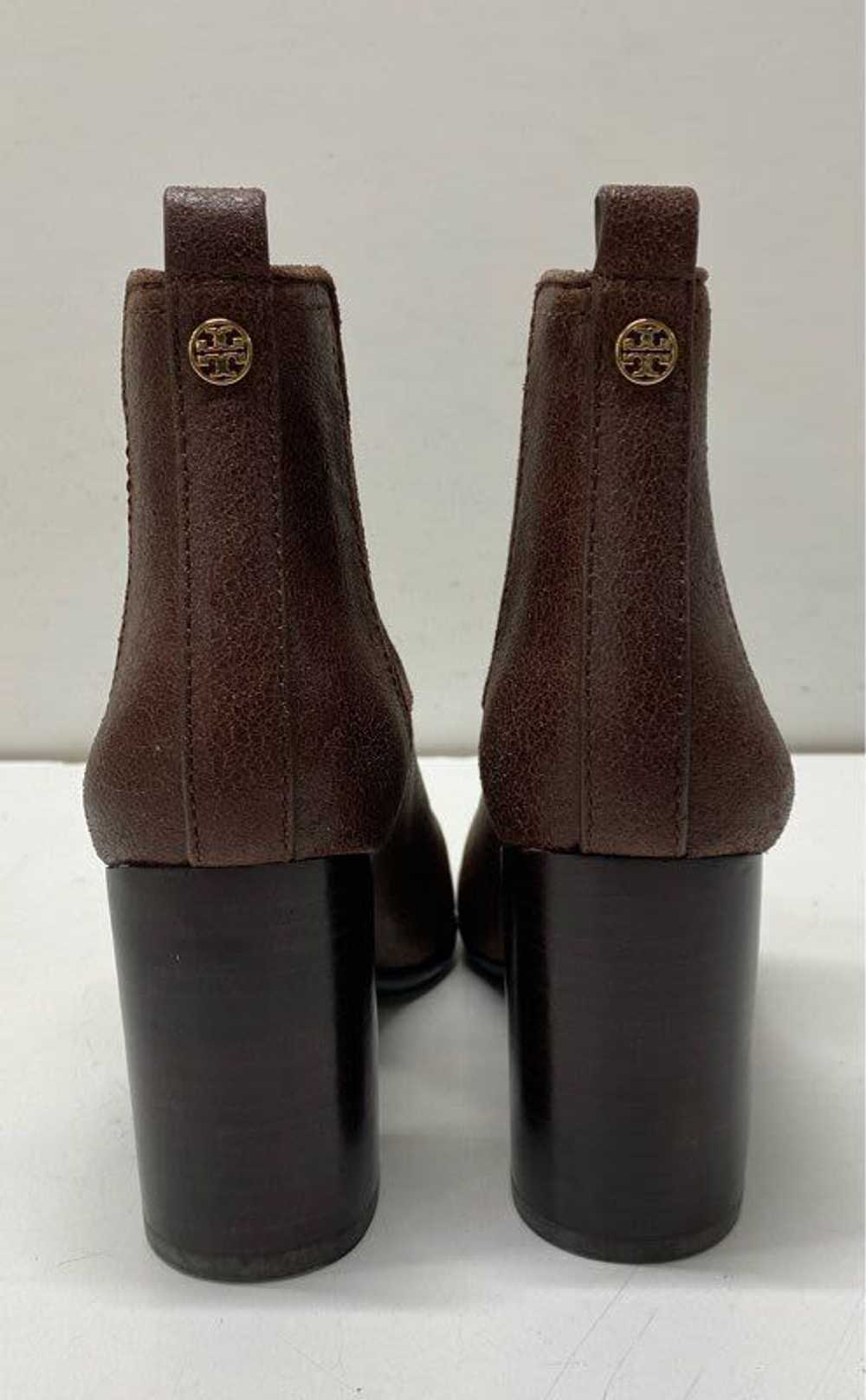Tory Burch Margaux Leather Ankle Bootie Brown 6.5 - image 4