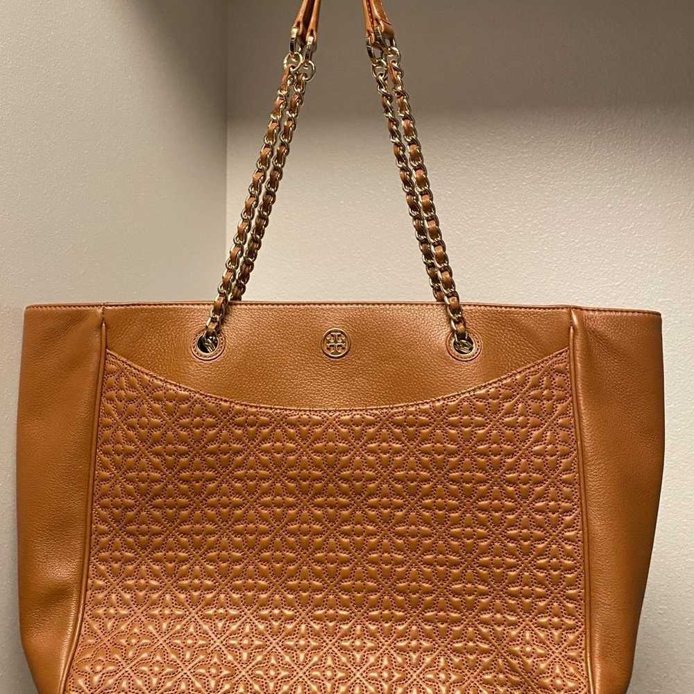 Tory Burch Large Quilted Bag - Brown - image 1