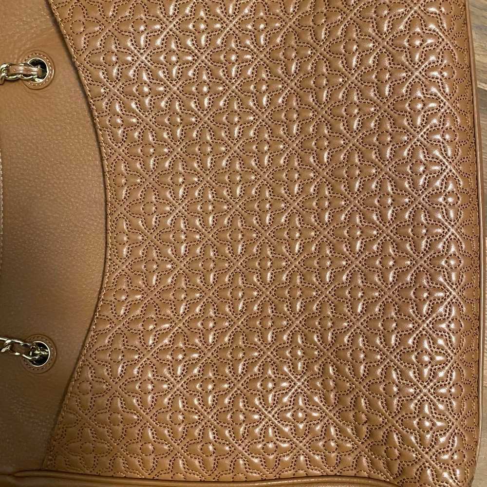 Tory Burch Large Quilted Bag - Brown - image 9