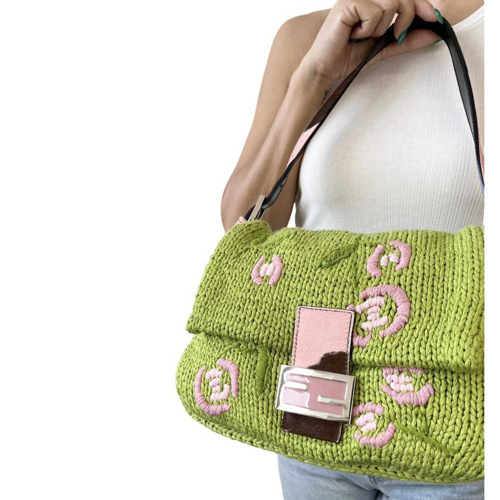 Fendi Mamma Baguette wool handbag - image 8