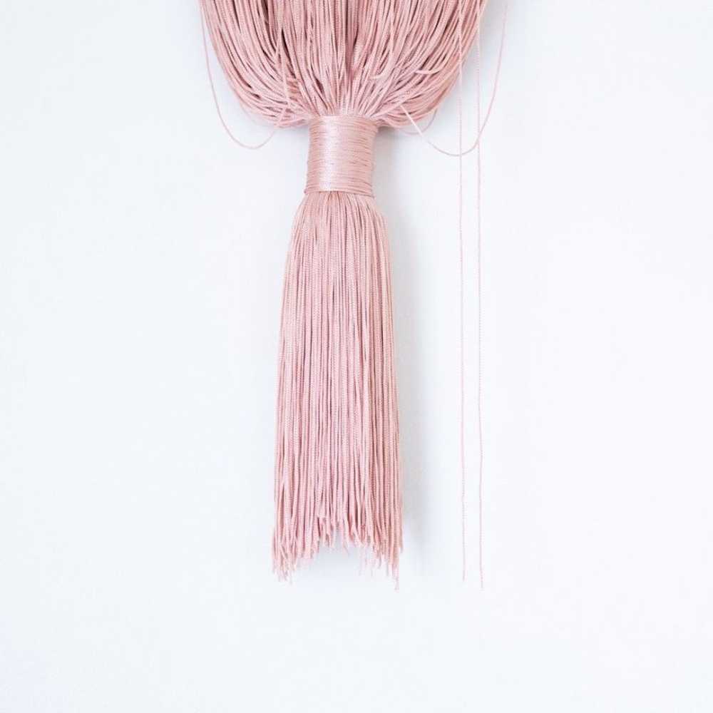 Cult Gaia Angelou Tassel Fringe Bag Mauve Pink Bl… - image 6