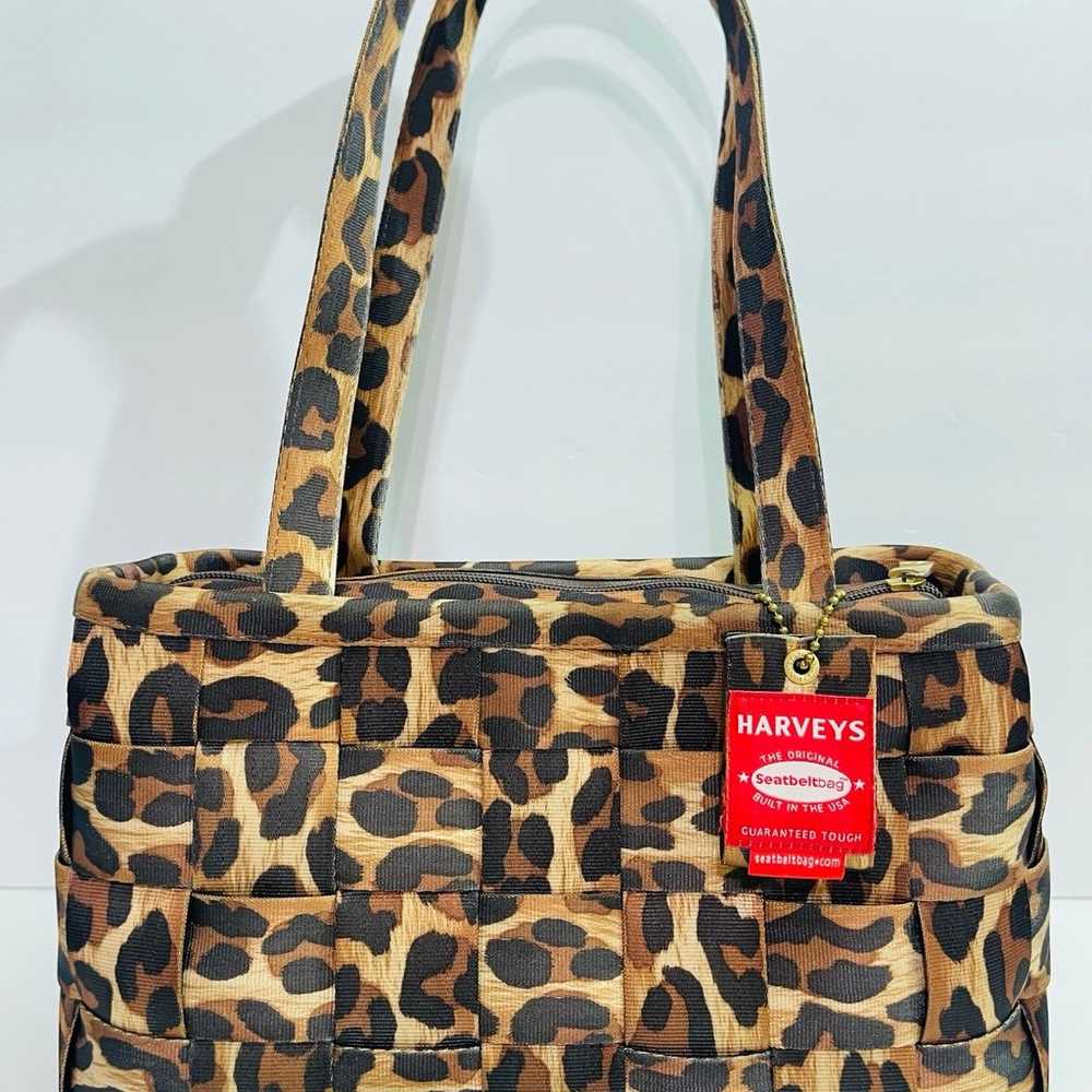 Rare ❤️ Harvey’s seatbelt bag leopard animal print - image 1