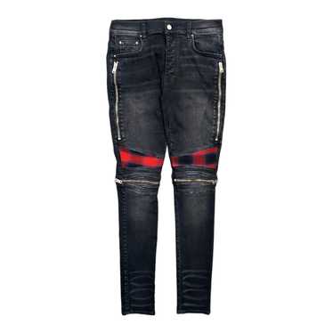 Amiri Amiri MX2 Plaid Patch Jeans Aged Black - image 1