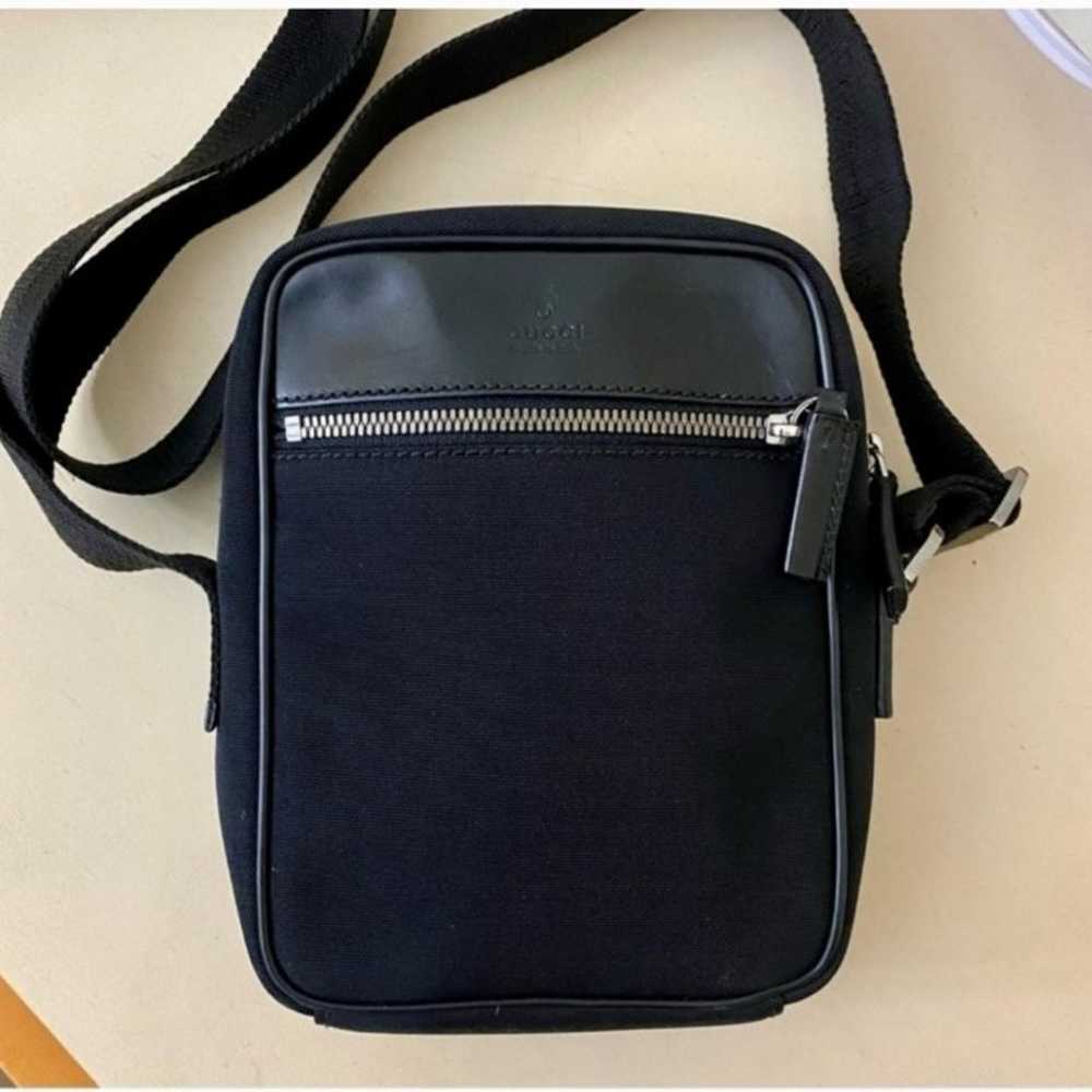 GUCCI Nylon Leather Crossbody/Shoulder Bag, Black - image 1