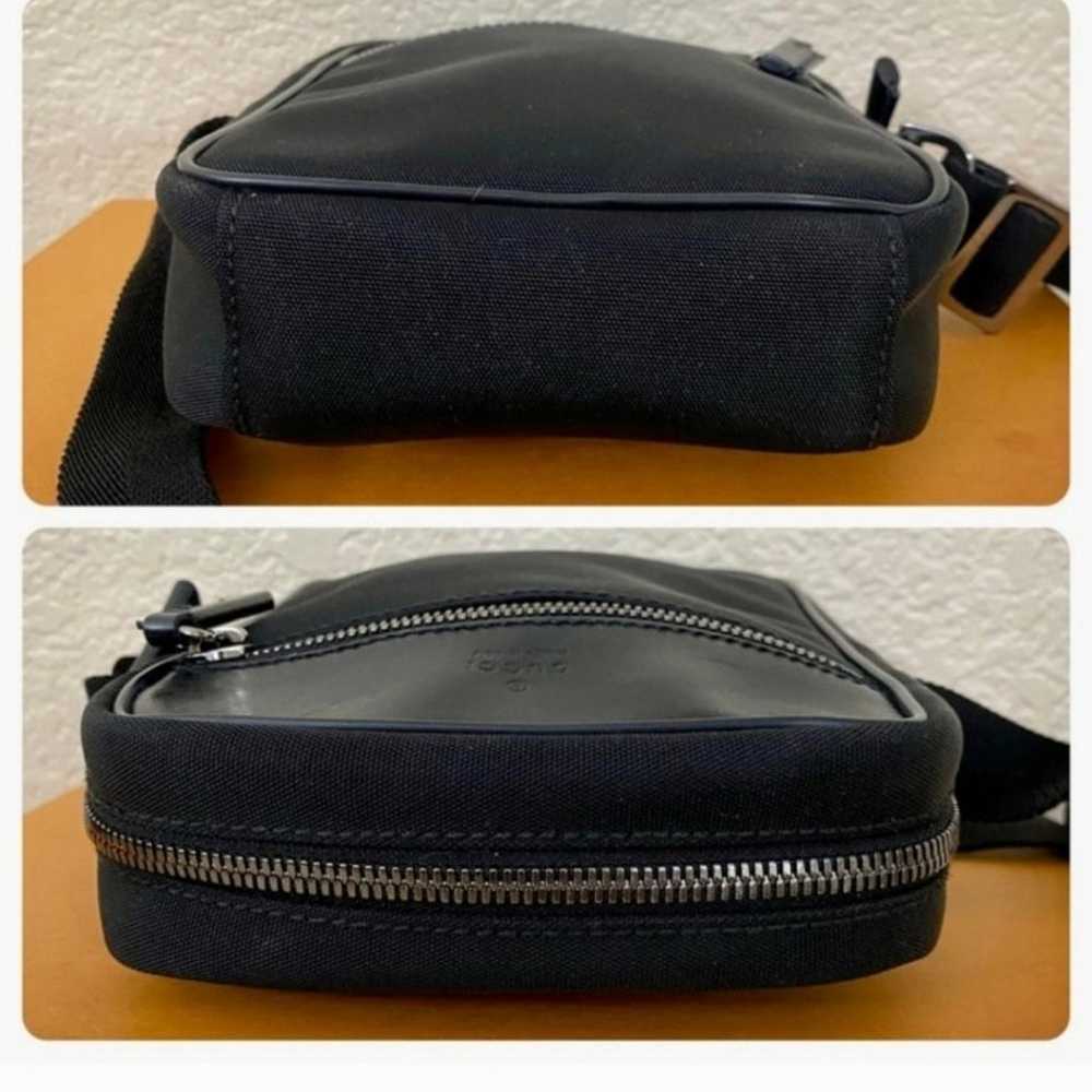 GUCCI Nylon Leather Crossbody/Shoulder Bag, Black - image 4