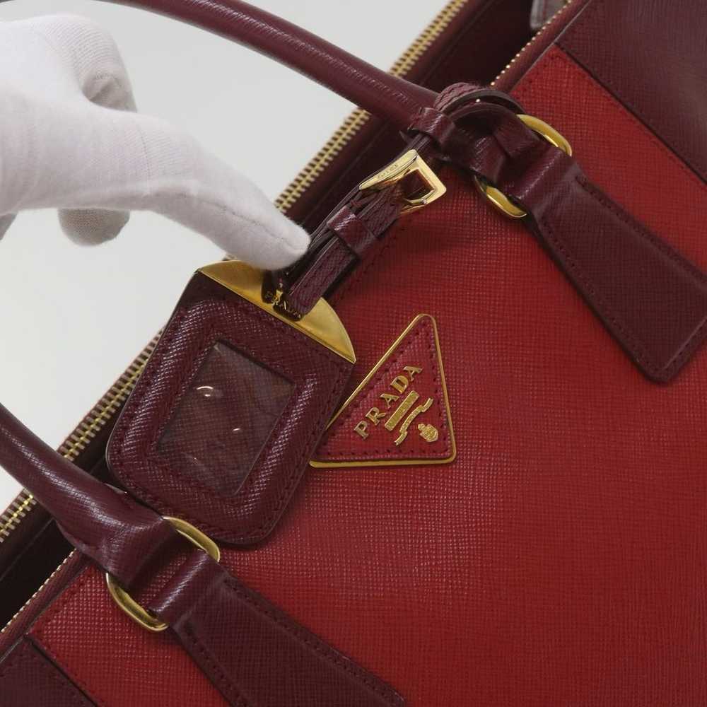 Authentic PRADA Hand Bag Safiano leather Red - image 10