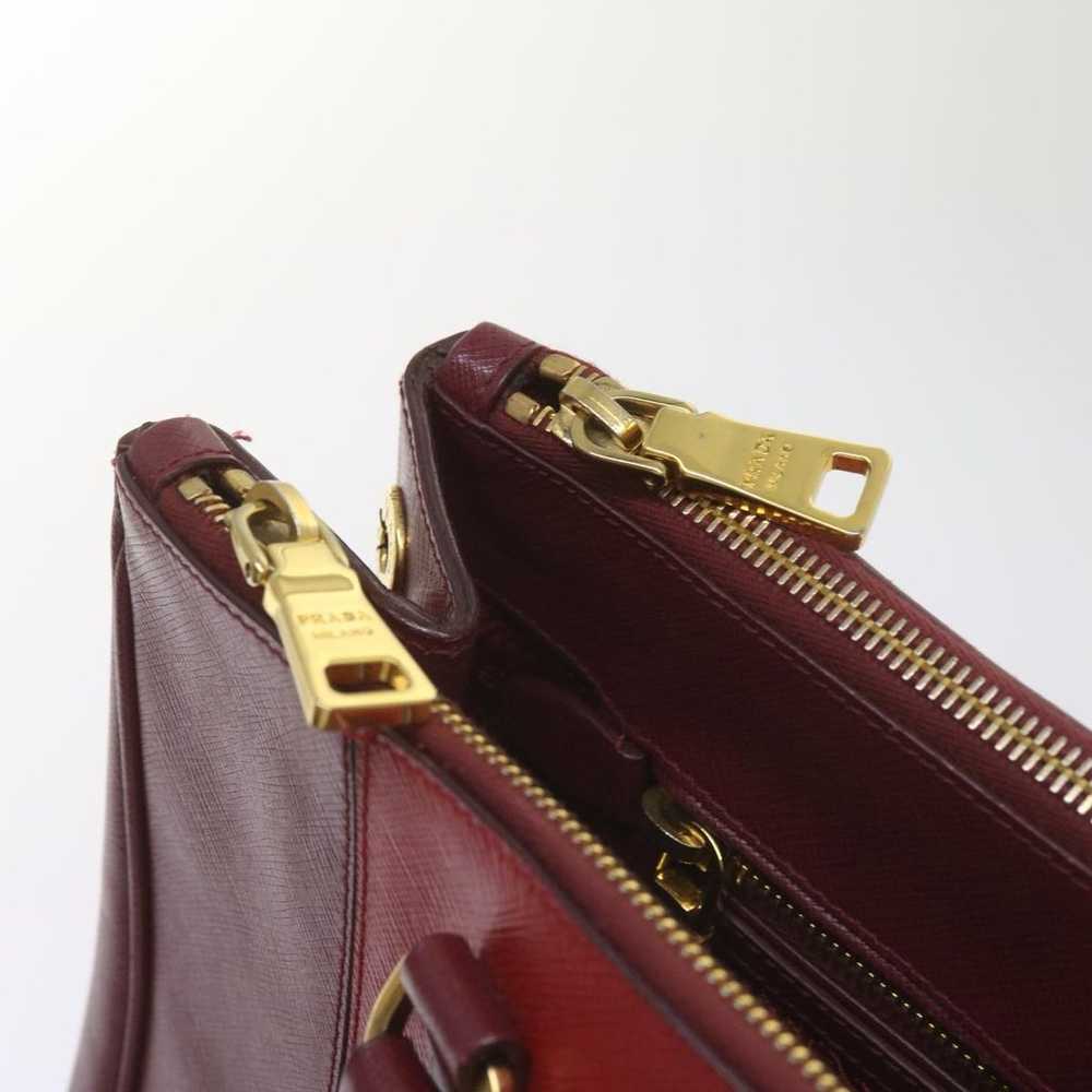 Authentic PRADA Hand Bag Safiano leather Red - image 11