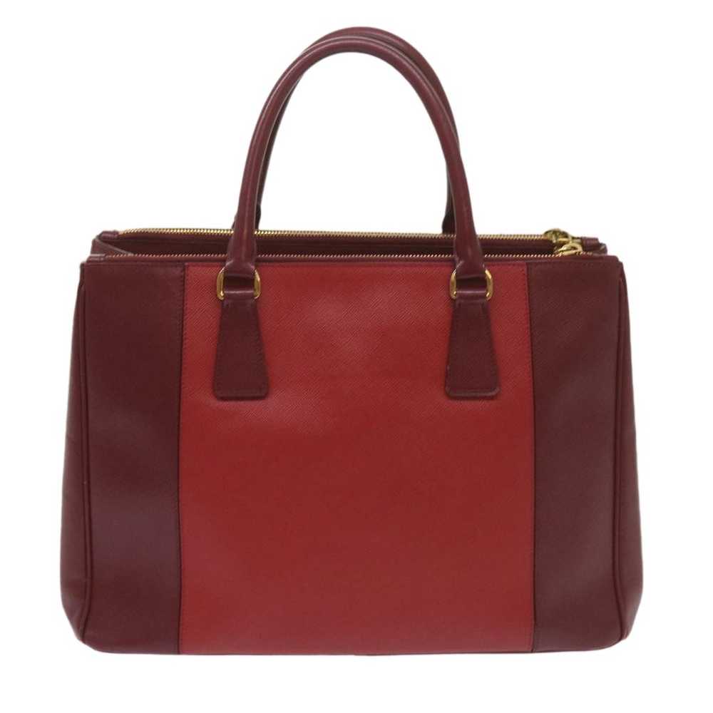 Authentic PRADA Hand Bag Safiano leather Red - image 2