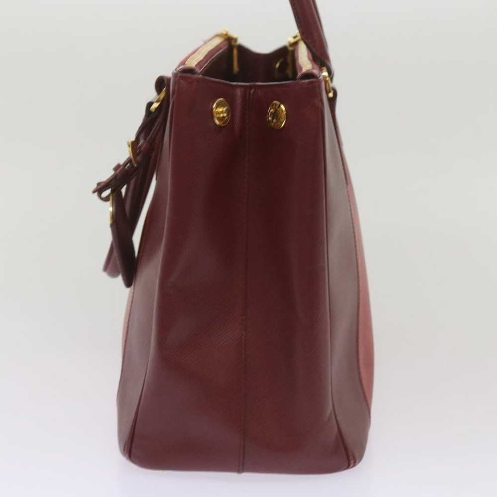 Authentic PRADA Hand Bag Safiano leather Red - image 4