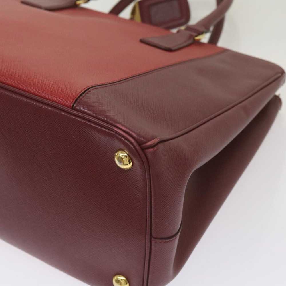 Authentic PRADA Hand Bag Safiano leather Red - image 7