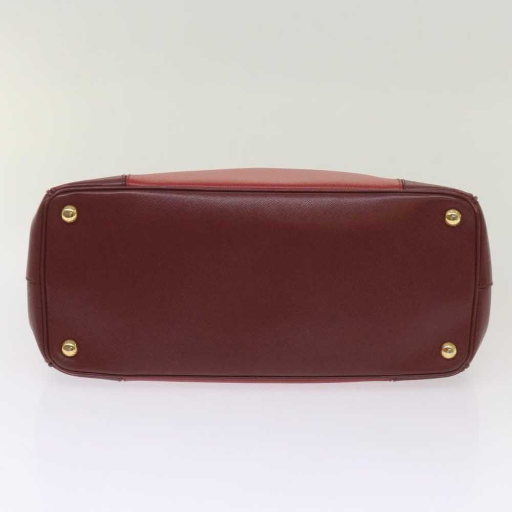 Authentic PRADA Hand Bag Safiano leather Red - image 9