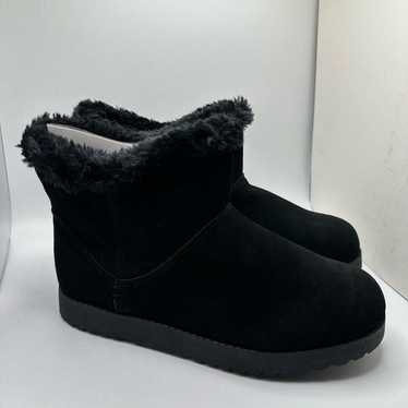 CUSHIONAIRE Pull on Cozy Boot 8 BLACK