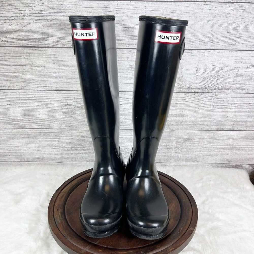 Hunter Original Tall Gloss Women's Rain Boots  Bl… - image 3