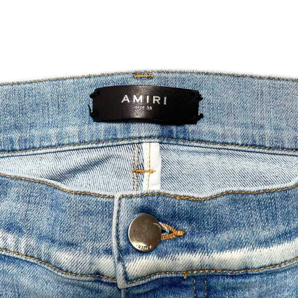 Amiri Amiri MX1 Green Bandana Patch Jeans Light I… - image 4