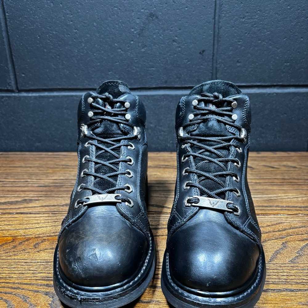 Thorogood Black Leather Lace Up Work Boots Women’… - image 2