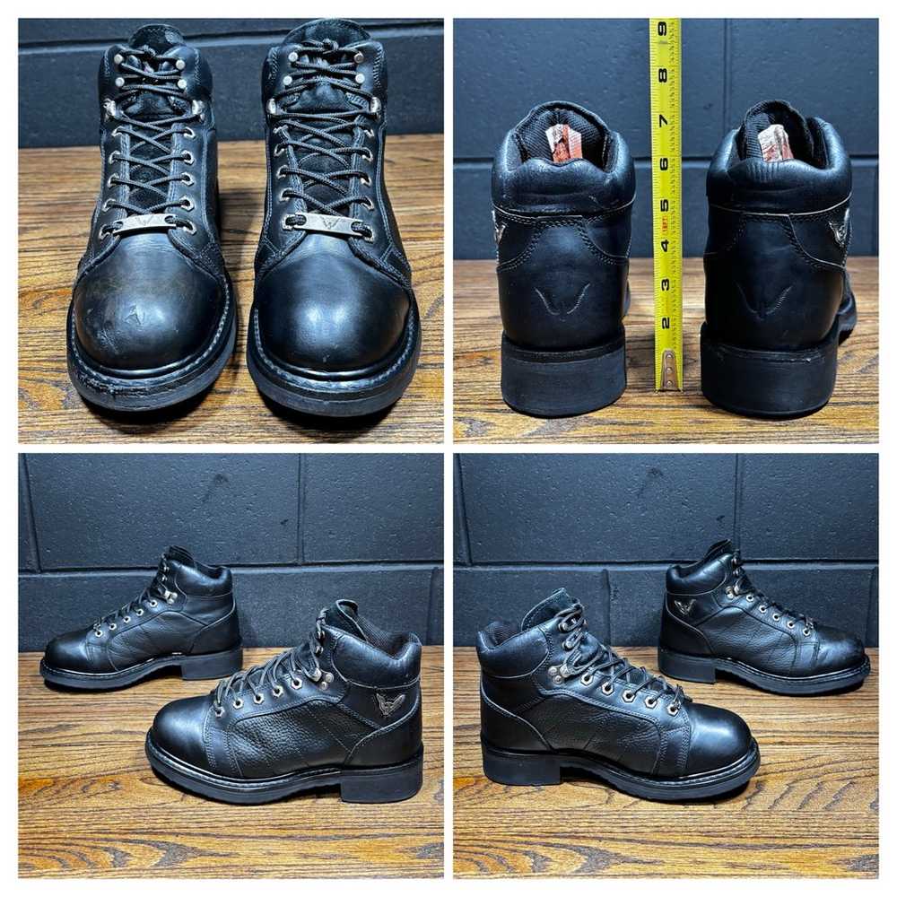 Thorogood Black Leather Lace Up Work Boots Women’… - image 3