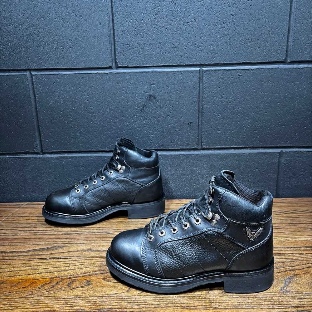 Thorogood Black Leather Lace Up Work Boots Women’… - image 7