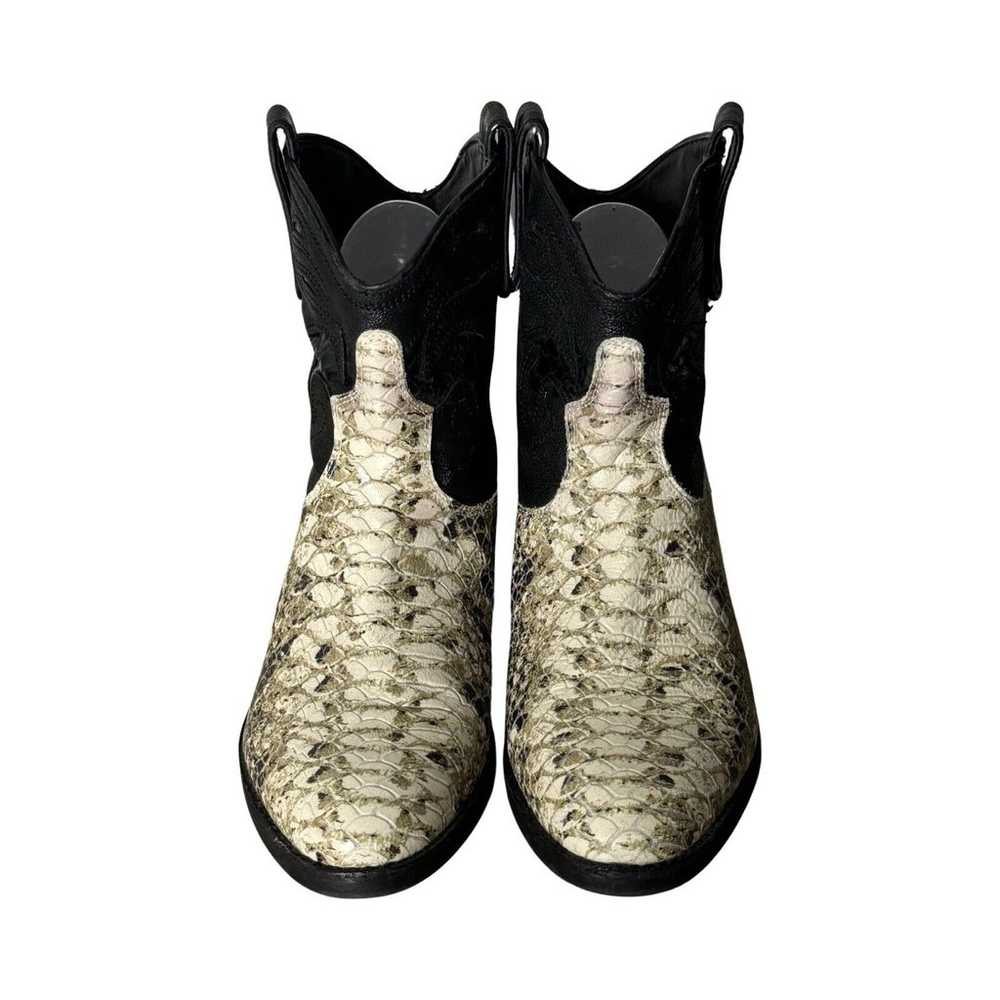 Sam Edelman Boots Womens 8M Snakeskin Solid Black… - image 3