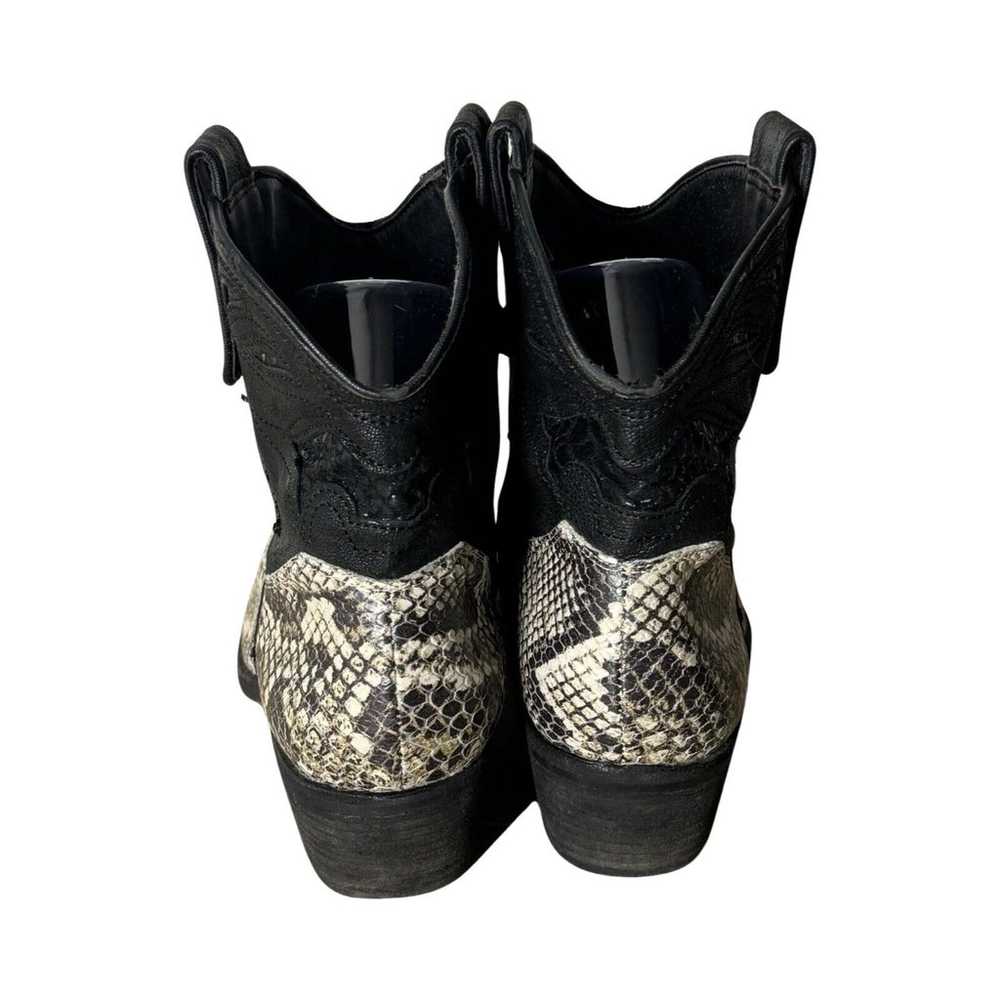 Sam Edelman Boots Womens 8M Snakeskin Solid Black… - image 4