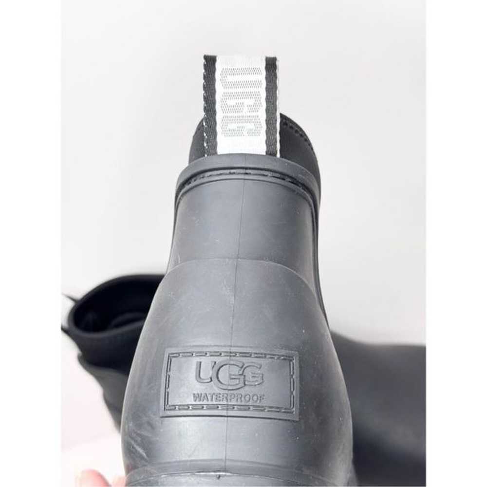UGG Rain Boots Womens Size 10 Black Droplet Lugso… - image 8