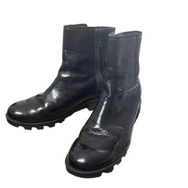 *** SOREL Side Zip Patent leather Boots, Black, 10