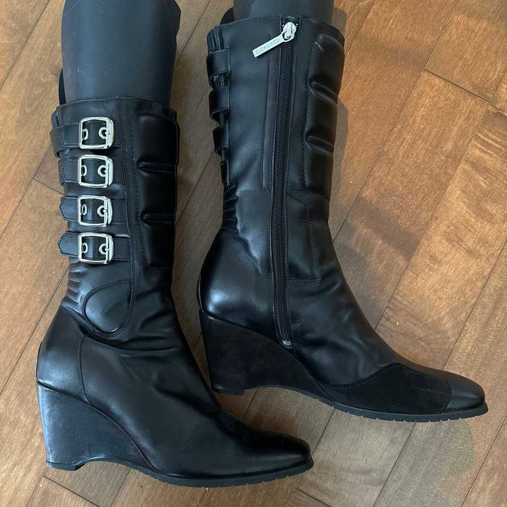 ICON WOMEN'S BOMBSHELL BLACK LEATHER BOOTS size 8… - image 4