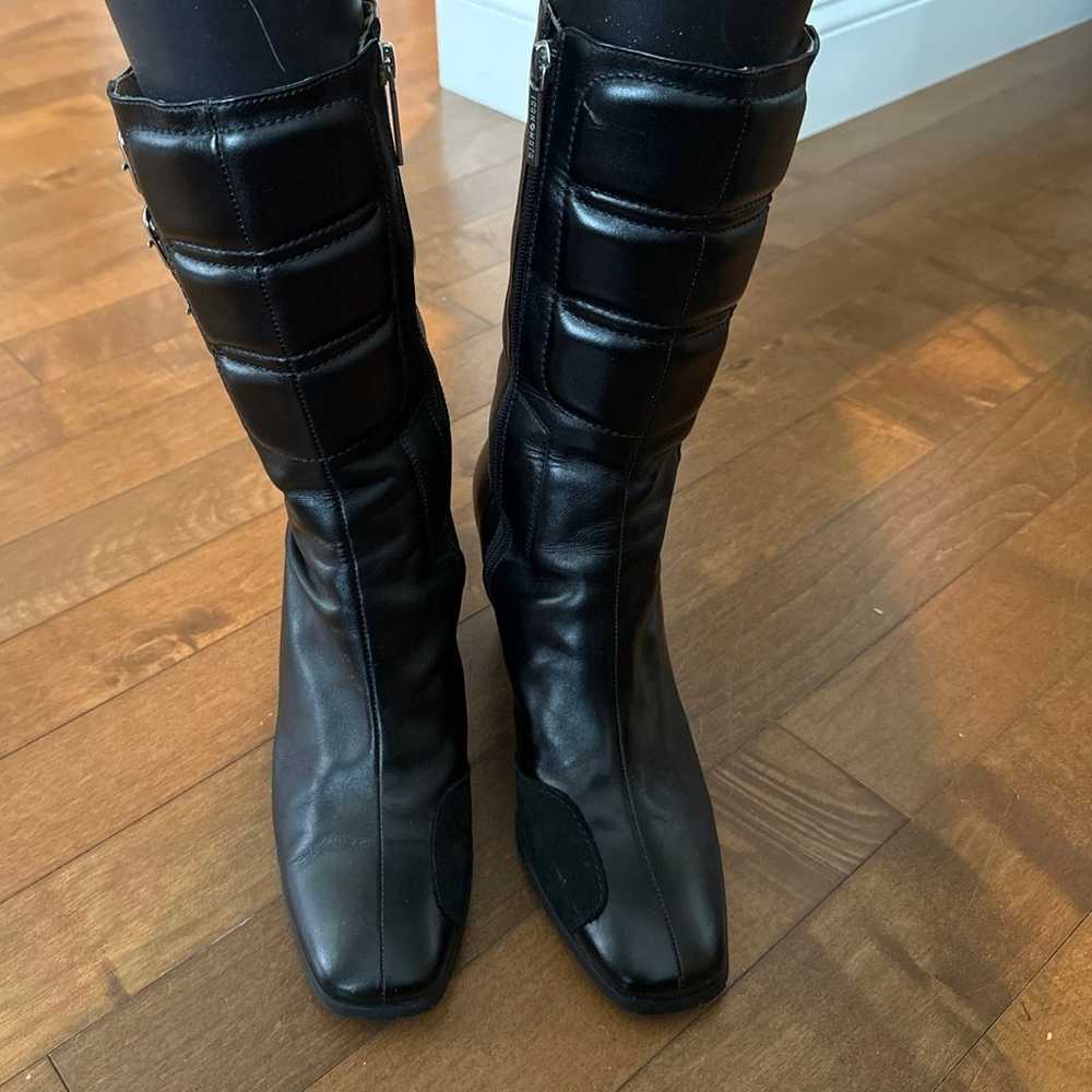 ICON WOMEN'S BOMBSHELL BLACK LEATHER BOOTS size 8… - image 6
