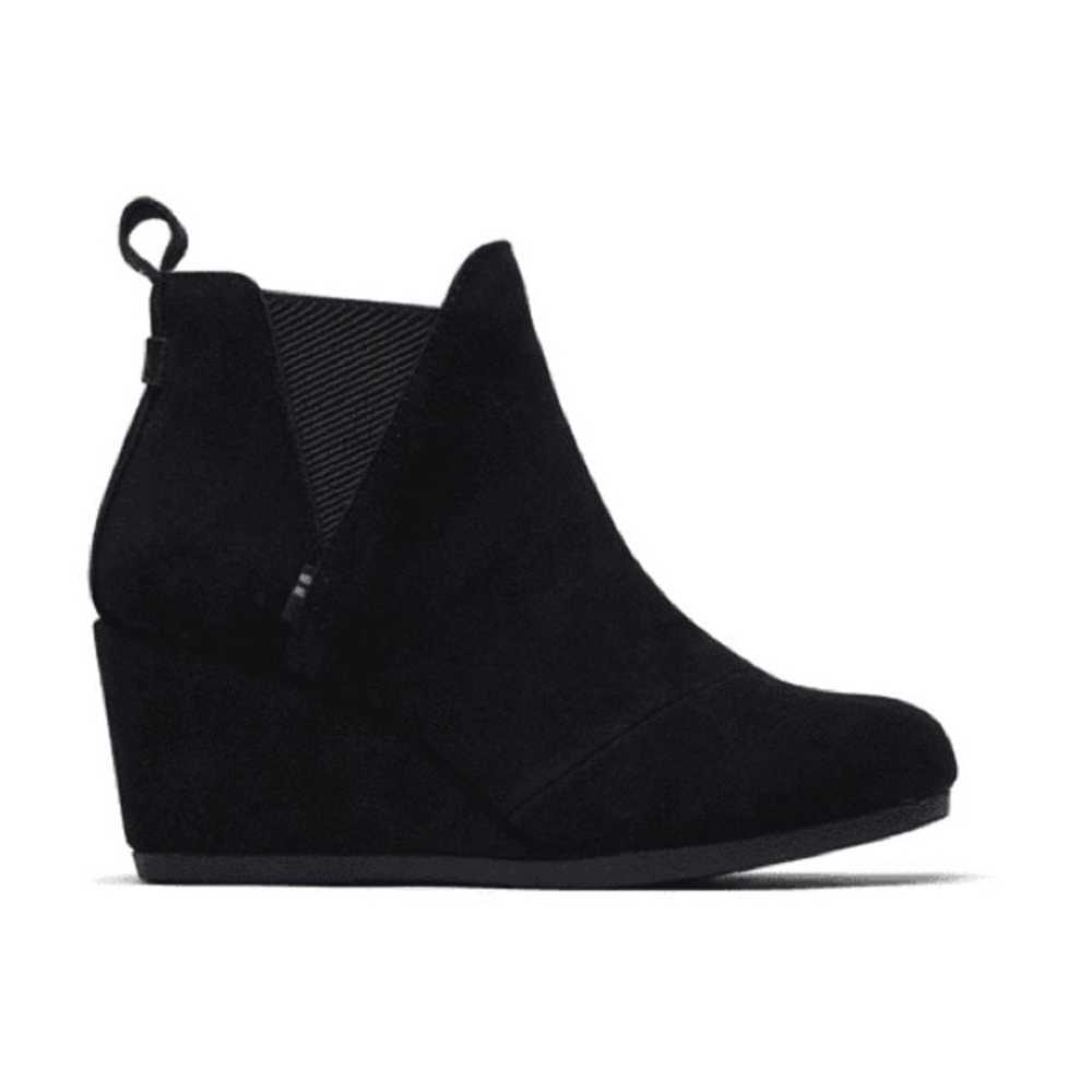 Toms Women’s Kelsey Black Suede Ankle Wedge Booti… - image 7