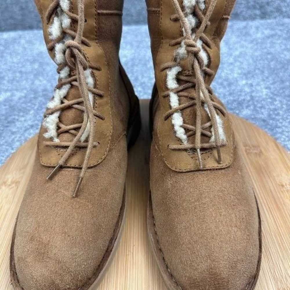 Ugg Daney Combat Boots Womens 9 Suede Shearling F… - image 10