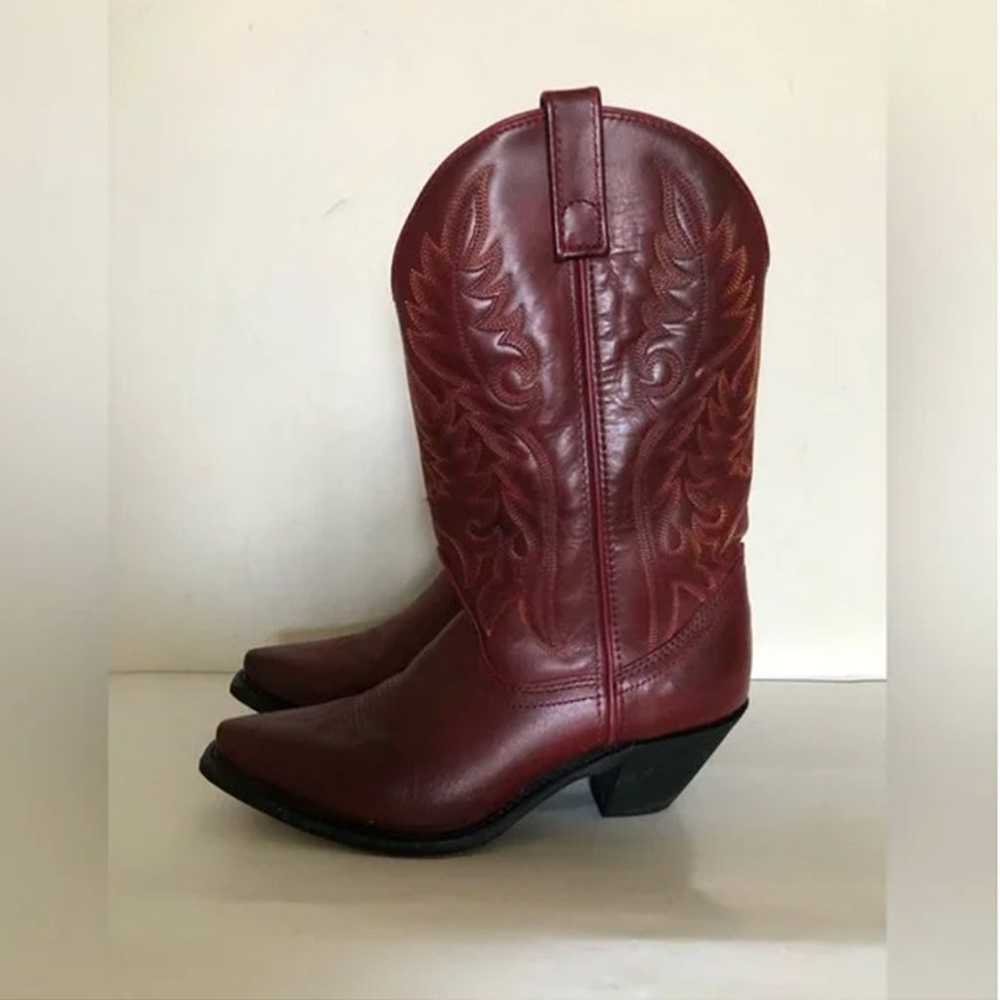 Laredo Red Leather Western Cowgirl boots women’s … - image 4