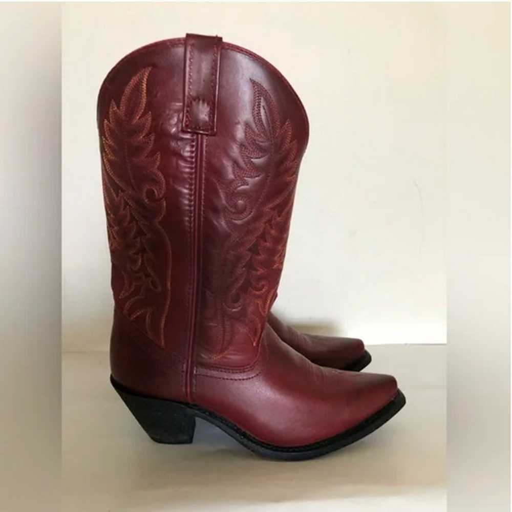 Laredo Red Leather Western Cowgirl boots women’s … - image 6