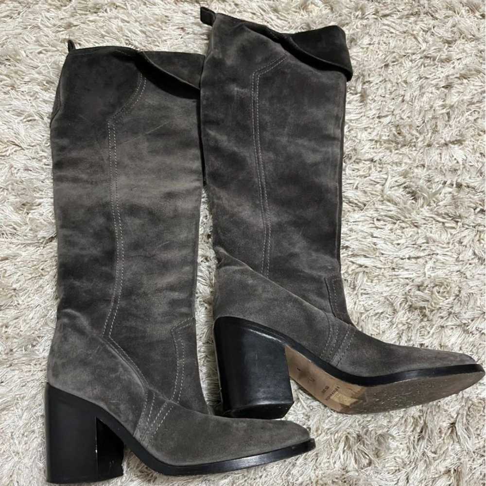 Vero Cuoio Grey Knee High Boots Size 6 1/2 - image 1
