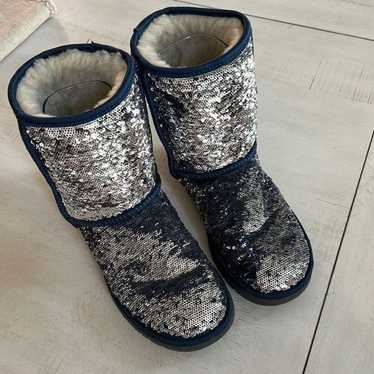 UGG Navy Blue Sequined Boots