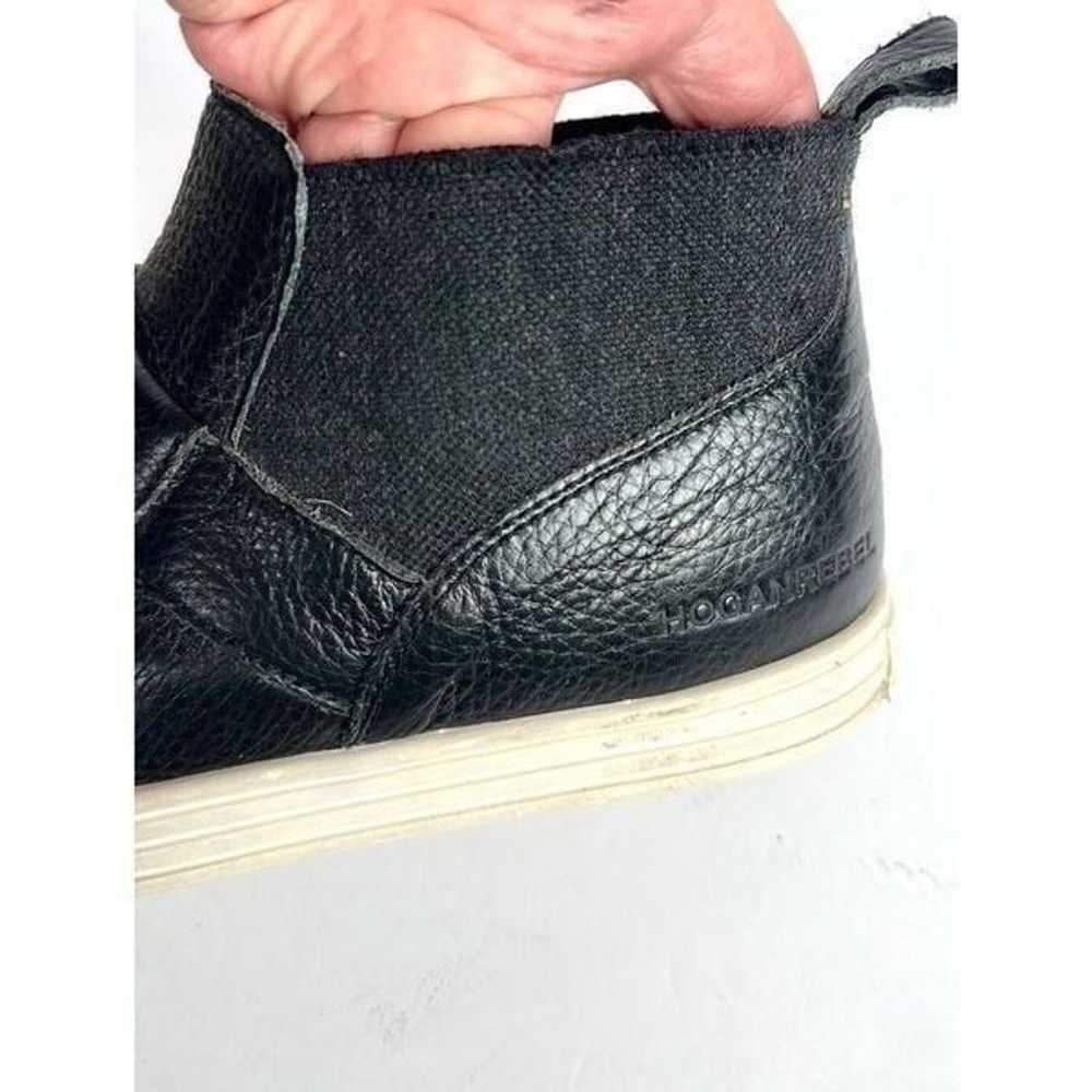 Hogan Black Leather Ankle Sneaker Boots Slip-on S… - image 7