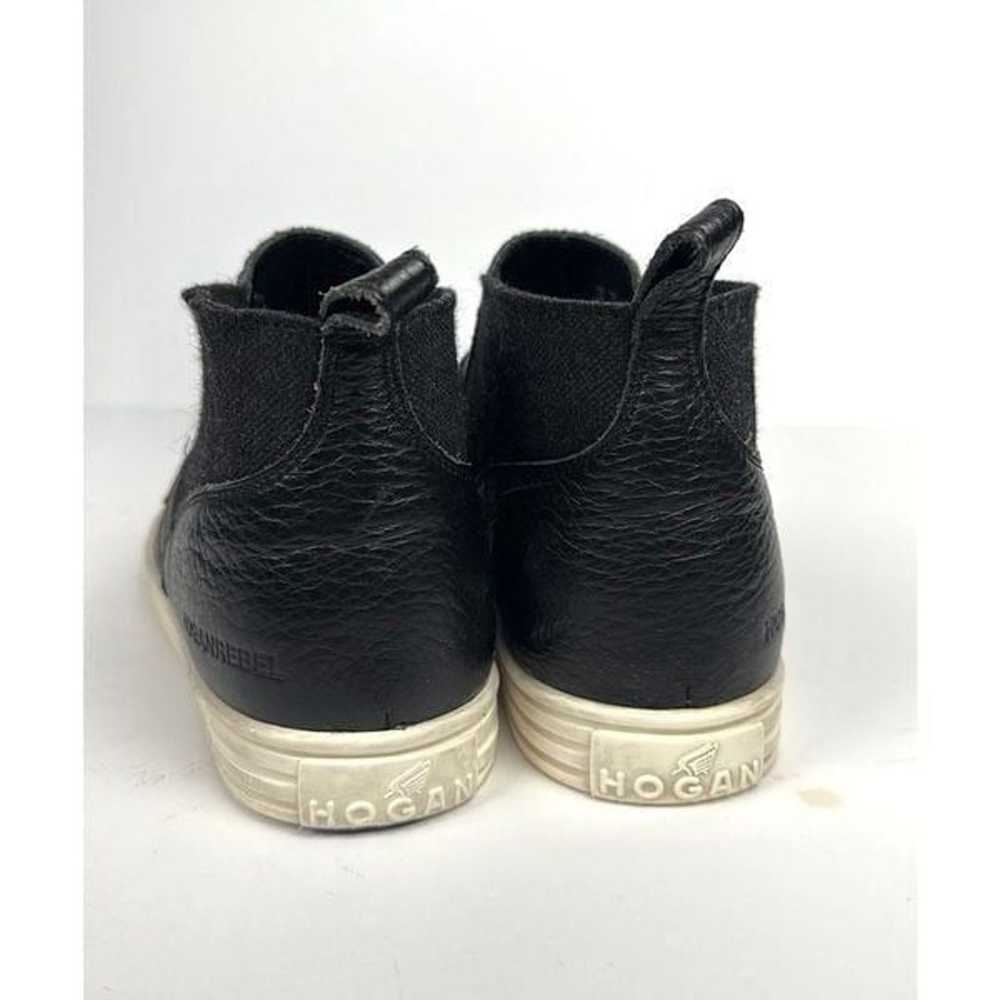 Hogan Black Leather Ankle Sneaker Boots Slip-on S… - image 9
