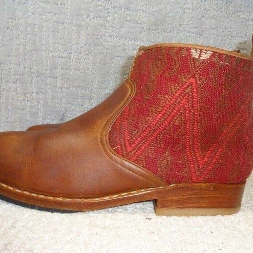 Teysha Handmade Cognac Brown Embroidered Leather … - image 1