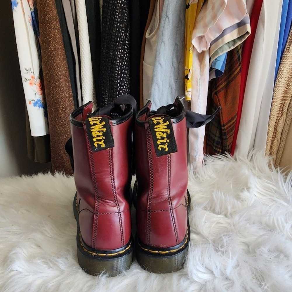 Dr. Martens 1460 Smooth Leather Lace Up Burgundy … - image 3