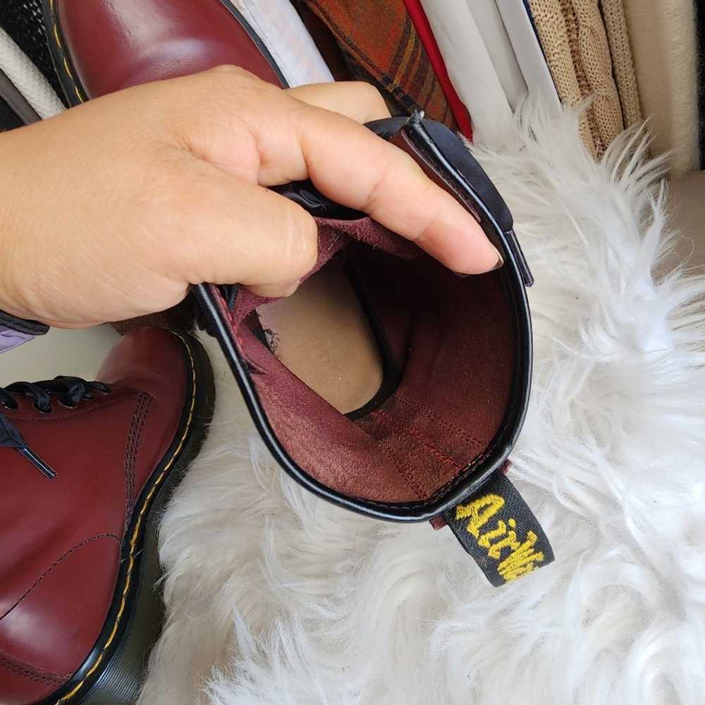Dr. Martens 1460 Smooth Leather Lace Up Burgundy … - image 5