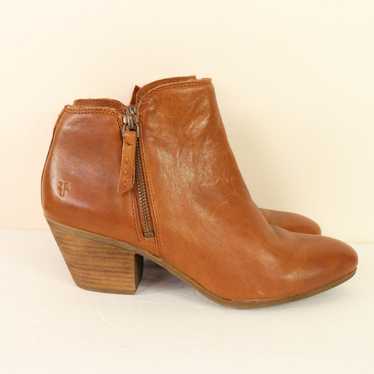 Frye Judith Double Zip Leather Ankle Bootie in Co… - image 1
