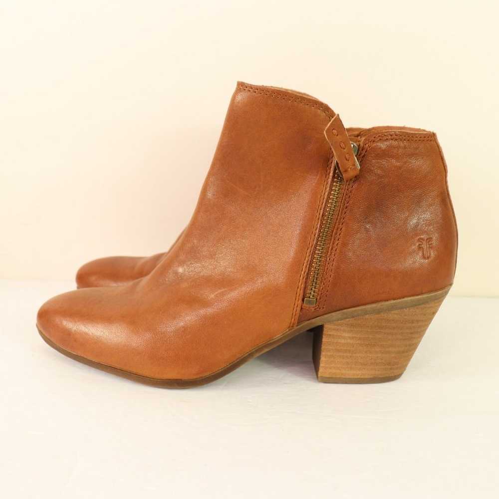 Frye Judith Double Zip Leather Ankle Bootie in Co… - image 2