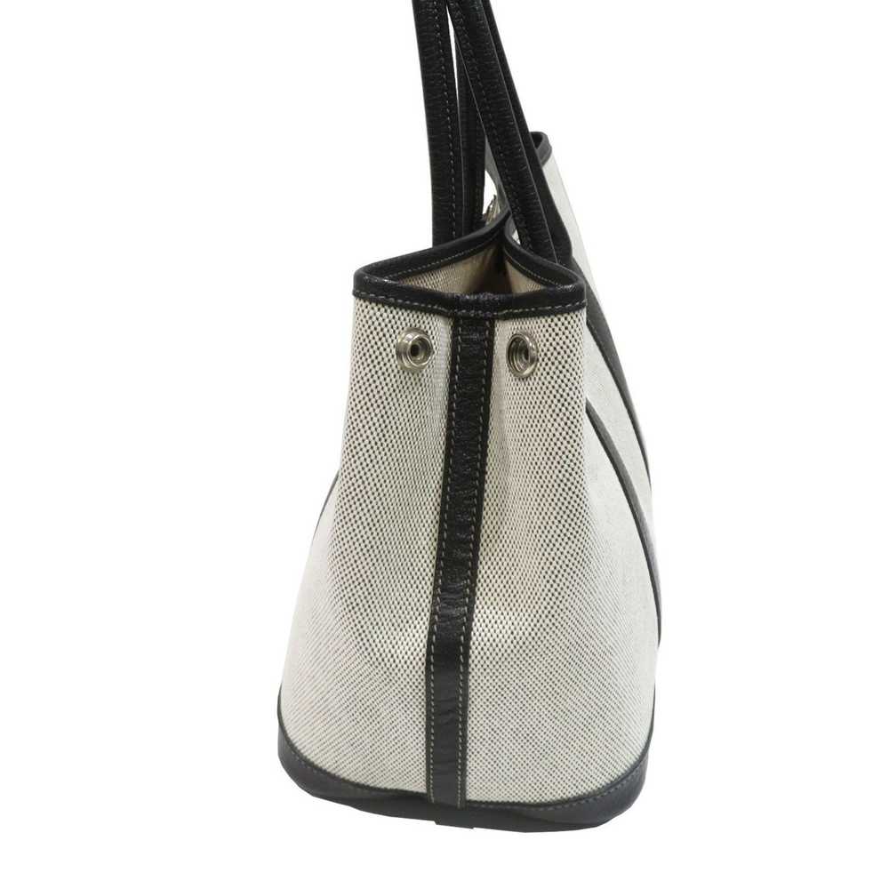 Hermes HERMES Garden TPM Handbag Black/Grey Toile… - image 3