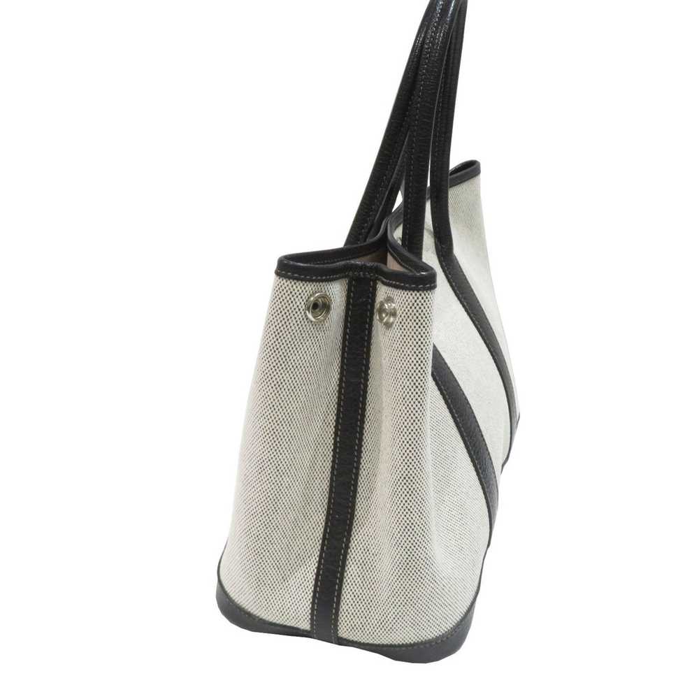 Hermes HERMES Garden TPM Handbag Black/Grey Toile… - image 4
