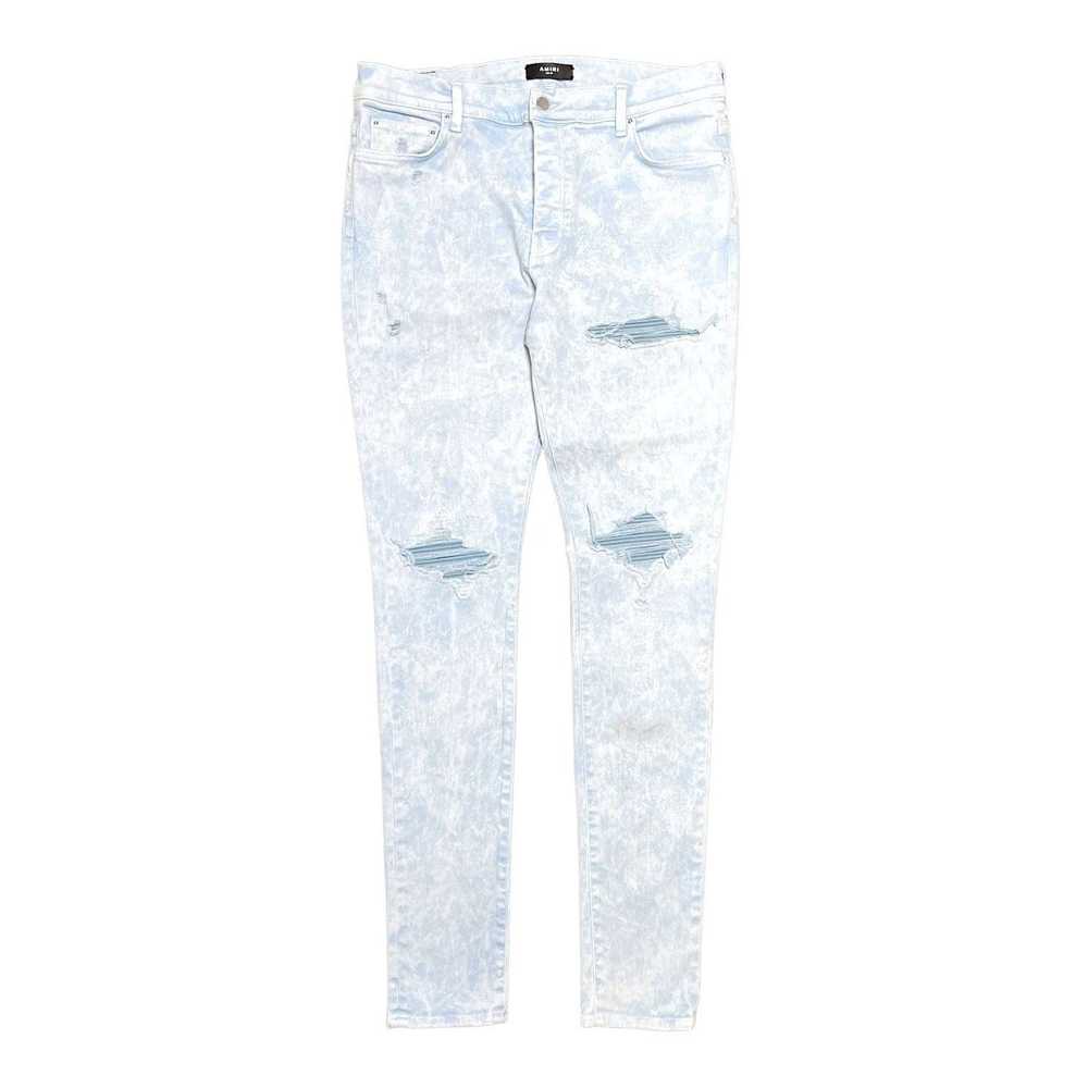 Amiri Amiri MX1 Mineral Wash Patch Jeans Baby Blue - image 1