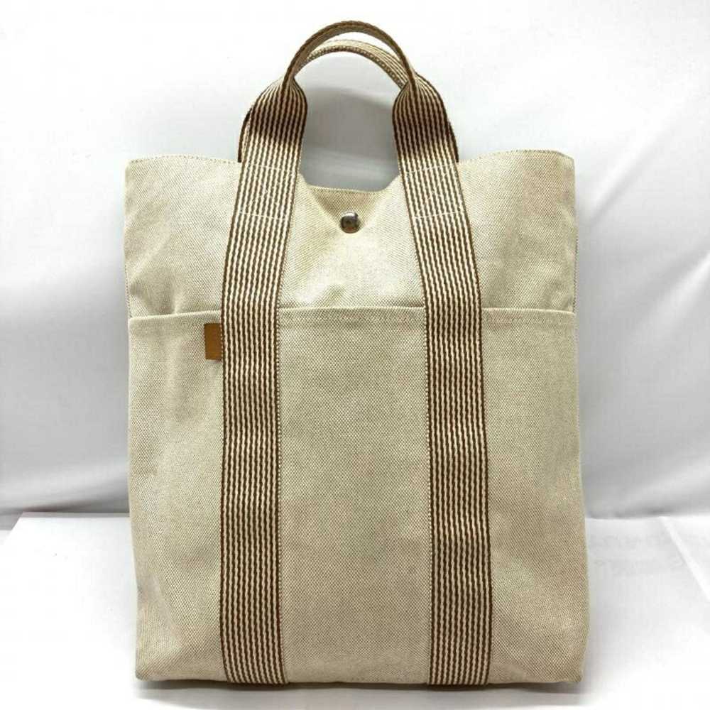 Hermes HERMES New Foult Cabas Beige x Brown Tote … - image 1