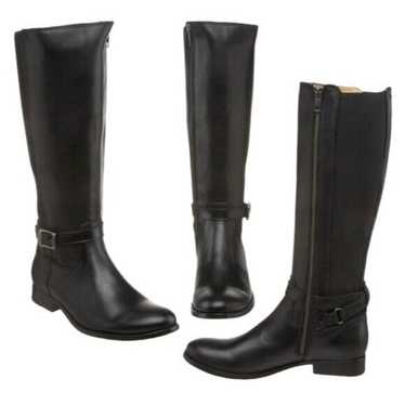 Frye Melissa Gore Riding Boots Black Leather size… - image 1