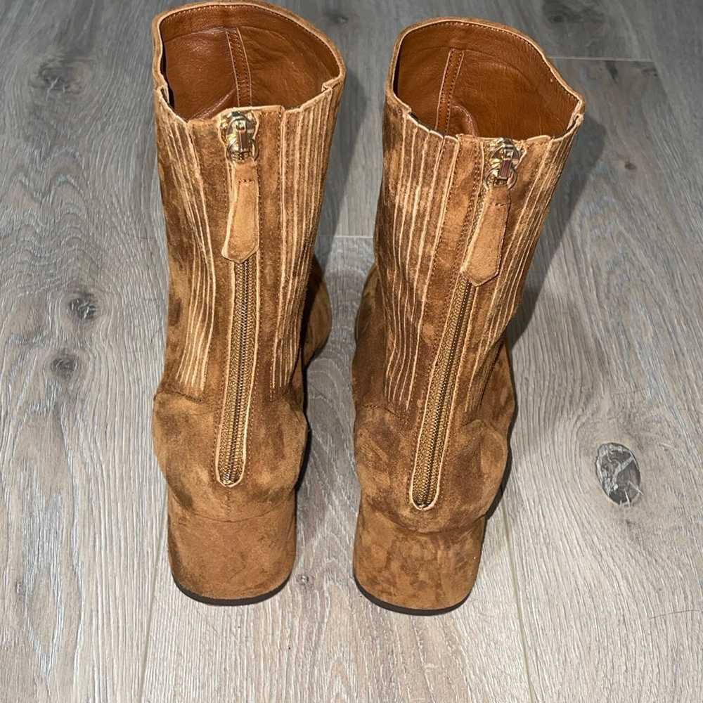 AQUAZZURA Saint Honore 50 Ankle Boots in Brown Su… - image 3