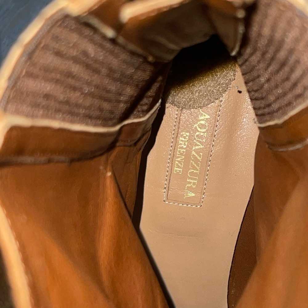 AQUAZZURA Saint Honore 50 Ankle Boots in Brown Su… - image 4