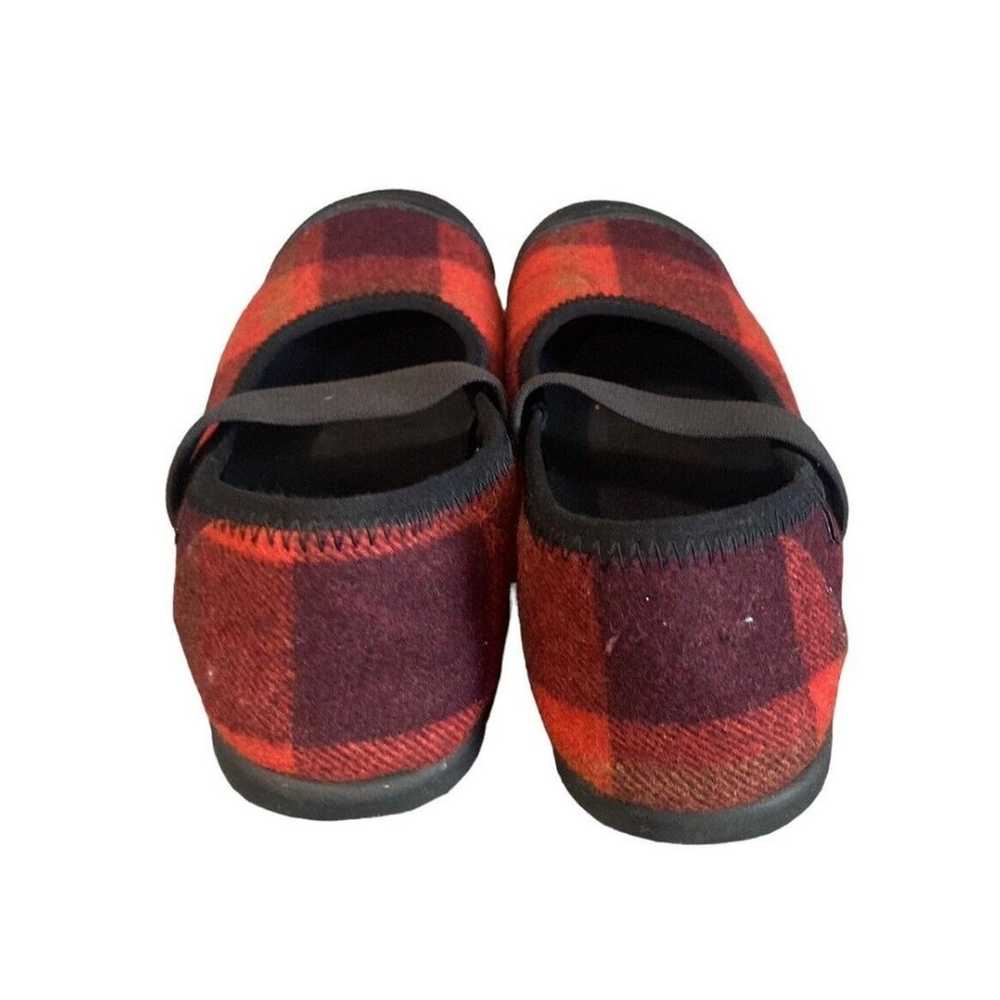 Keen Sienna Plaid Mary Jane Shoes Flats Red Black… - image 4