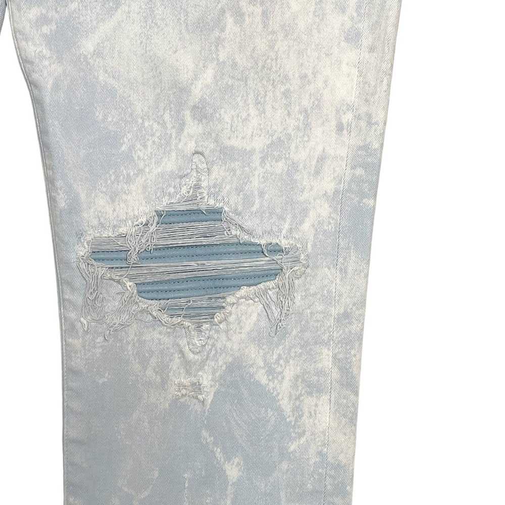 Amiri Amiri MX1 Mineral Wash Patch Jeans Baby Blue - image 3