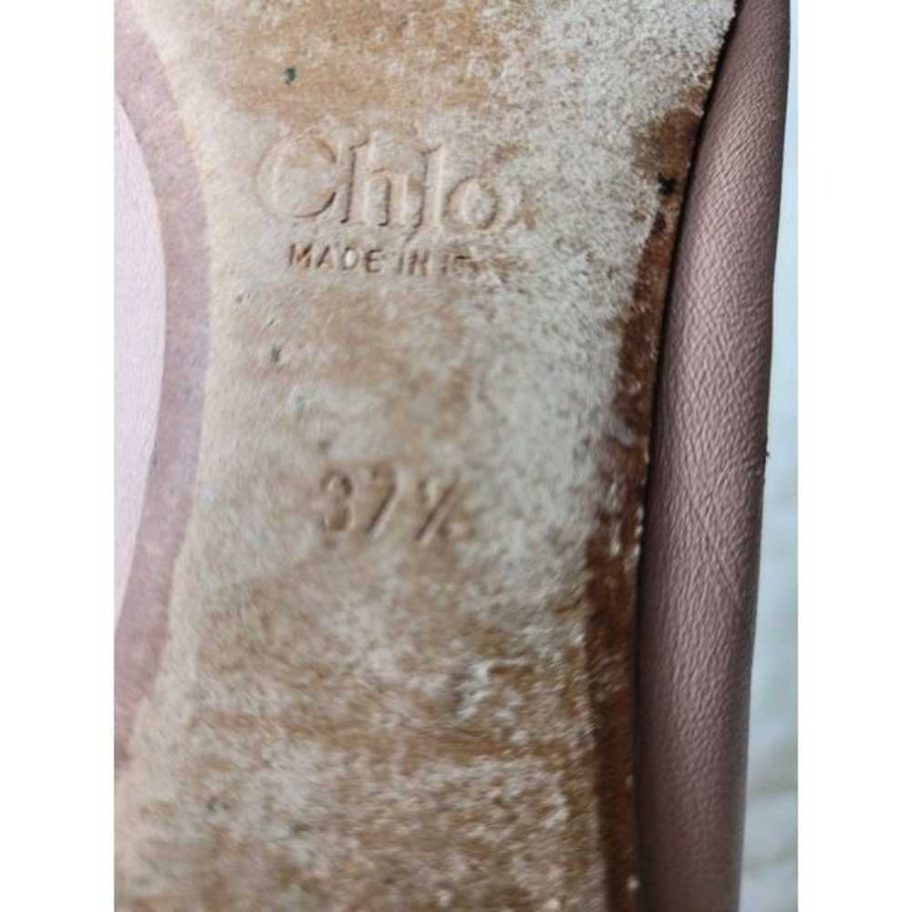Chloe Lauren Nappa Leather Scalloped Trim Slip-on… - image 9